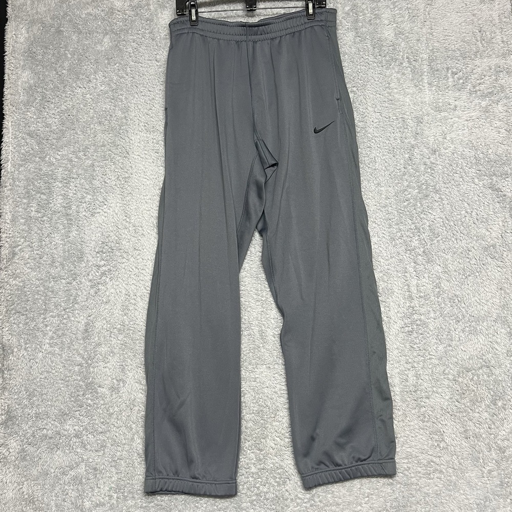 Nike‎ Pants Mens Large Gray Therma Fit Straight Jogger Training Athletic Swoosh
